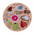Suvenyrinis apvalus magnetas Lithuanian Cuisine